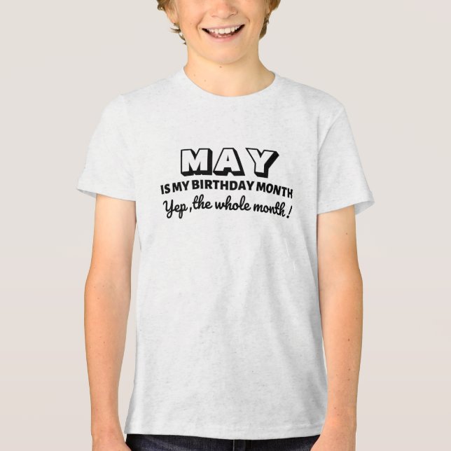 My Birthday Month Custom Tri-Blend Shirt (Front)