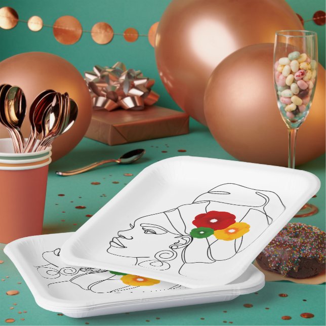 My Black Is Beautiful Paper Plate (Multi)