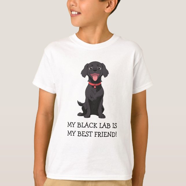 My Black Lab Is My Best Friend T-Shirt (Front)