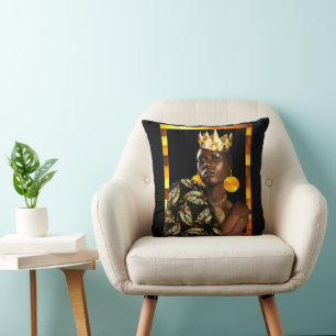My Black Queen: Afrocentric Glam Party Cushion