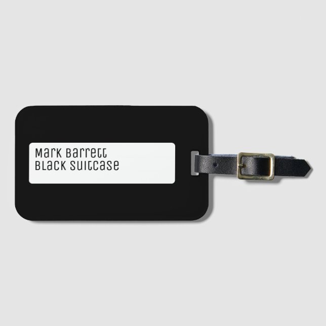 My Black Suitcase Luggage Tag (Front Horizontal)