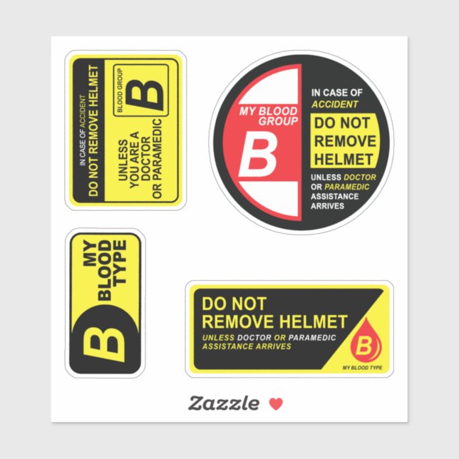 My Blood Type B Stickers Pack (Sheet)