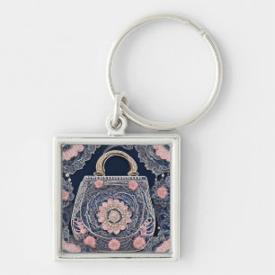My Blue Purse AI art  Key Ring