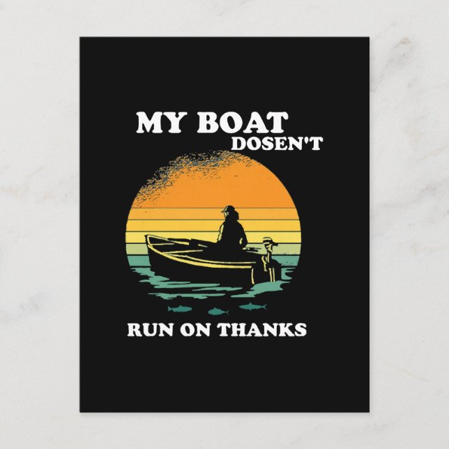 My Boat Doesnt Run On Thanks Enclosure Card (Front)