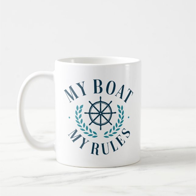 My Boat My Rules Coffee Mug (Left)