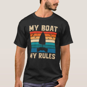 My Boat My Rules Retro Catamaran Captain T-Shirt