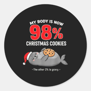 My Body Is 98% Christmas Cookies Funny Seal Pajama