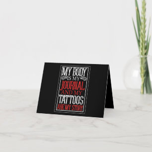 My Body Is My Journal Tattoo Artist Lover Gift Card
