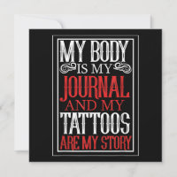 My Body Is My Journal Tattoo Artist Lover Gift