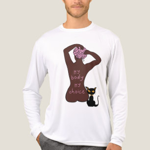 My Body My Choice Feminist Woman Black Cat Tri-Blend Shirt