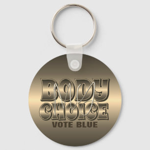 My Body My Choice Gold Keychain