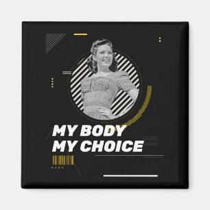 My Body My Choice Retro Women' Rights Illustration Magnet