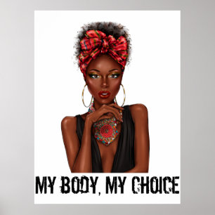 My Body My Choice Womens Rights T-Shirt Grocery Ba Poster