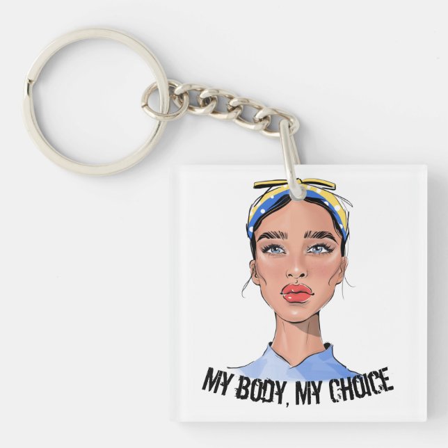 My Body My Choice Womens Rights T-Shirt Key Ring (Front)