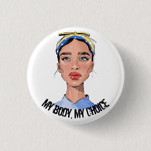 My Body My Choice Womens Rights T-Shirt Keychain 3 Cm Round Badge