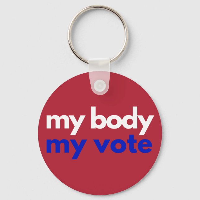 My Body My Vote Roevember Key Ring (Front)