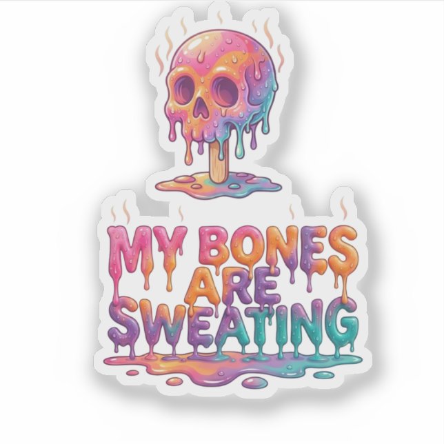 My Bones Are Sweating – Melting Popsicle Skull (Front)