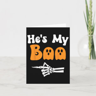 My Boo Matching Halloween Pajama Couples Hes My Bo Card
