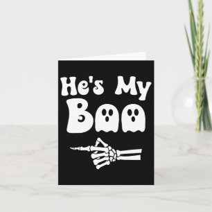 My Boo Matching Halloween Pajama Couples Hes My Bo Card