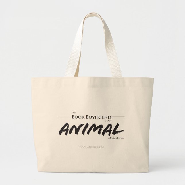 My book boyfriend... large tote bag (Front)