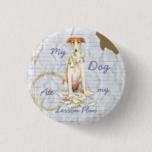 My Borzoi Ate My Lesson Plan 3 Cm Round Badge