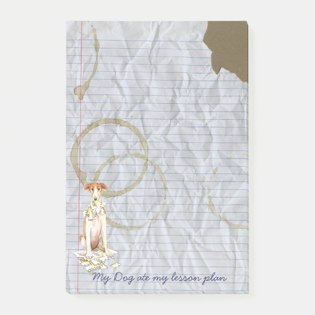 My Borzoi Ate my Lesson Plan Post-it Notes (Front)