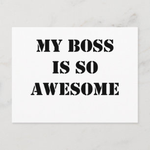 my boss is so awesome.png postcard