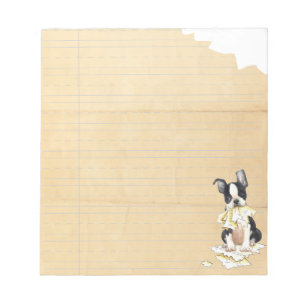 My Boston Terrier Ate My Homework Notepad