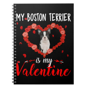 My Boston Terrier Is My Valentine Beautiful Gift Notebook