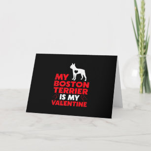 My Boston Terrier Is My Valentine Boston Terrier Holiday Card