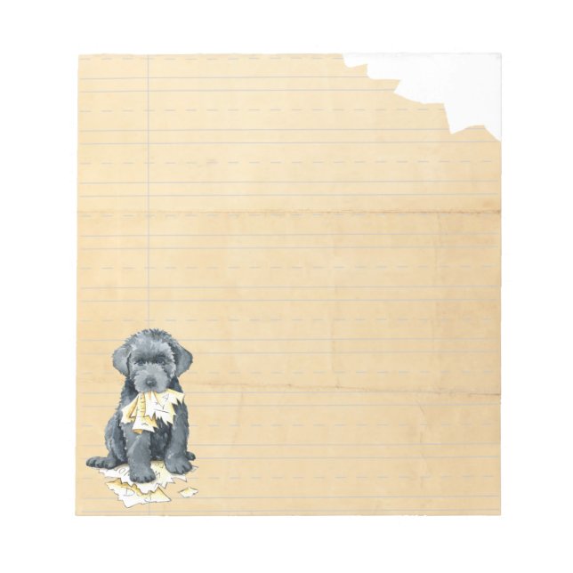 My Bouvier des Flandres Ate My Homework Notepad (Front)