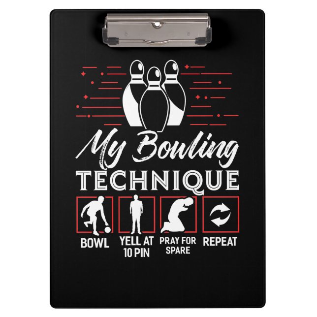 My Bowling Technique Clipboard (Front)