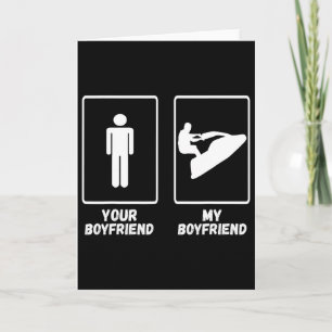 My Boyfriend Jet Skiing Jetski Jet Skier Watercraf Card
