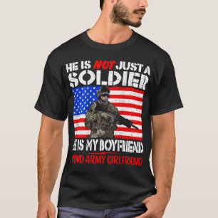 My Boyfriend My Soldier Proud Army Girlfriend Mili T-Shirt