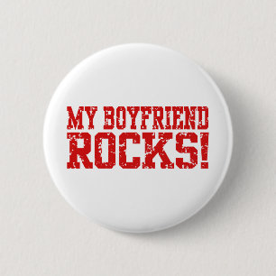 My Boyfriend Rocks 6 Cm Round Badge