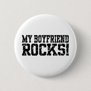 My Boyfriend Rocks 6 Cm Round Badge