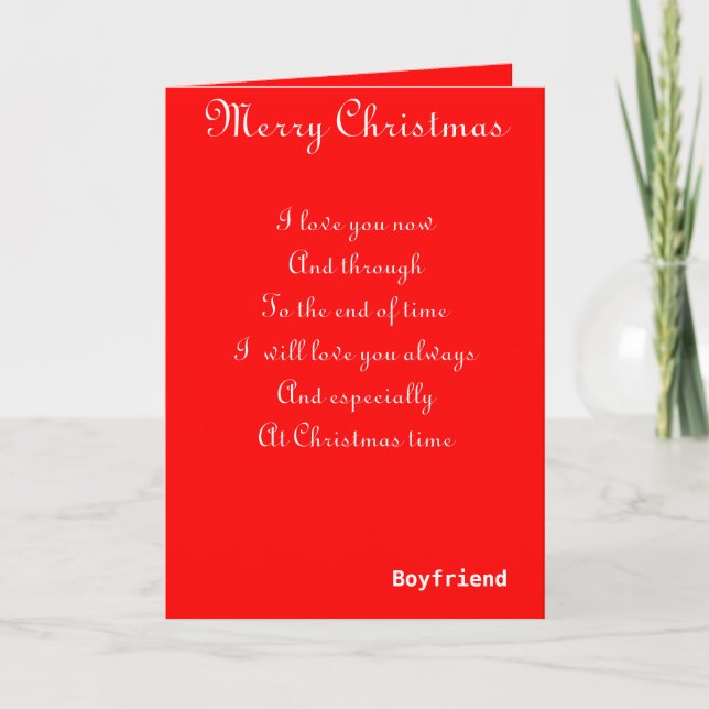 My boyfriend romantic Christmas greeting cards (Front)