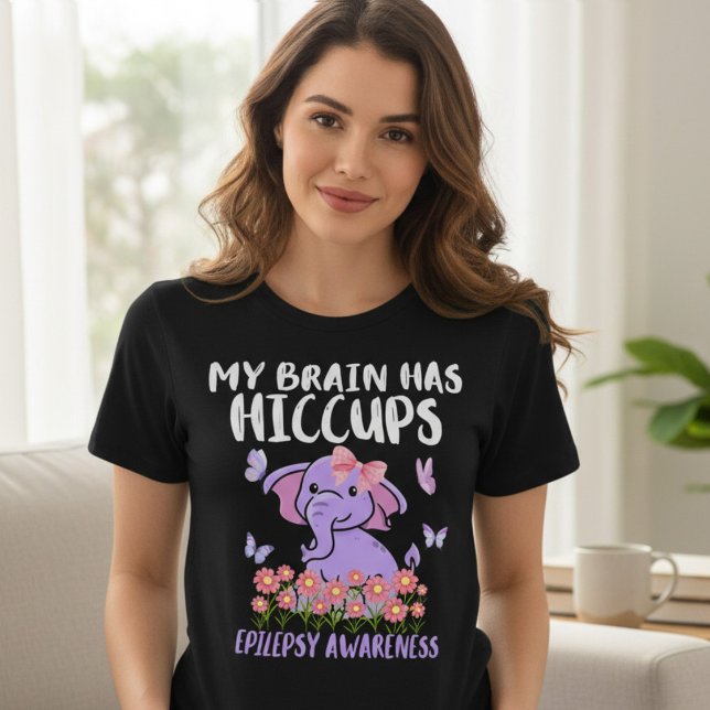 My Brain Has Hiccups Epilepsy Elephant Tri-Blend Shirt (Creator Uploaded)