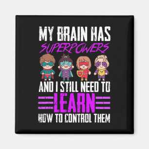 My Brain Has Superpowers Epilepsy Awareness Surviv Magnet