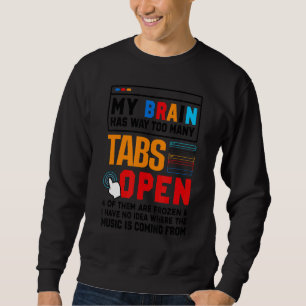 My Brain Has Way Too Many Tabs Open Software Devel Sweatshirt
