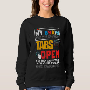 My Brain Has Way Too Many Tabs Open Software Devel Sweatshirt