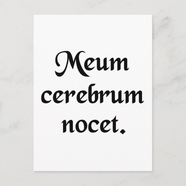 My brain hurts. postcard (Front)