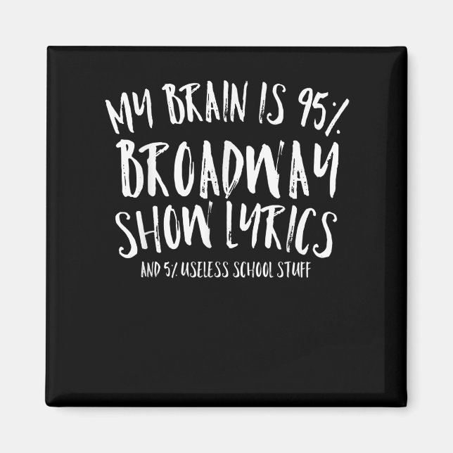 My Brain Is 95 Broadway Lyrics  Atre Acting Magnet (Front)