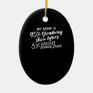 My Brain Is 95 Broadway Lyrics Fun Drama Actor Ceramic Tree Decoration