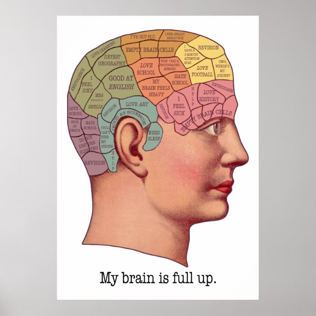 My Brain is Full Up Poster (Front)
