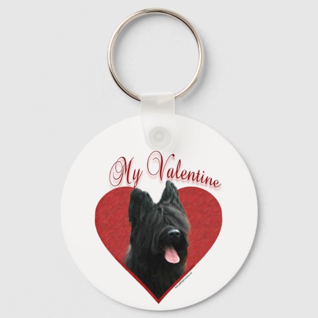 My Briard Valentine Key Ring (Front)
