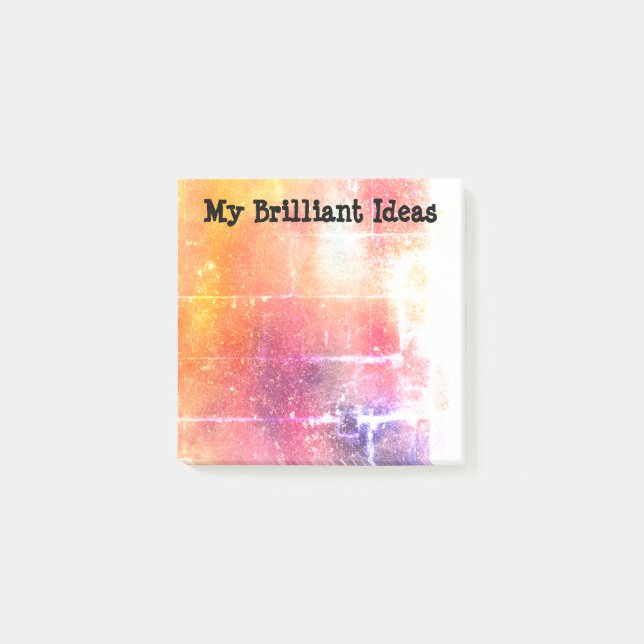 My brilliant ideas sticky notes (Front)