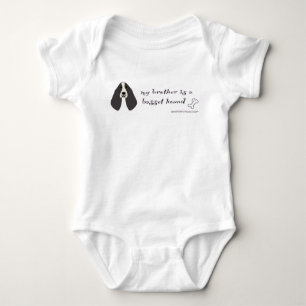 My brother is a Basset Hound Baby Bodysuit