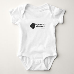 my brother is a black lab baby bodysuit