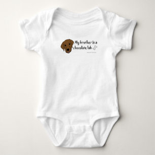 My brother is a Chocolate Lab Baby Bodysuit